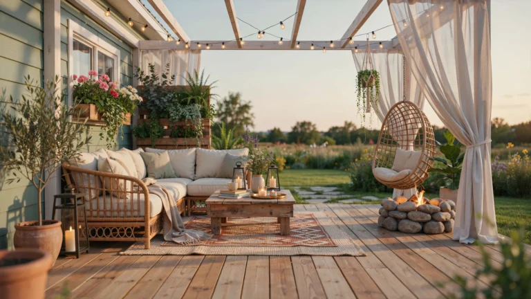 cozy outdoor space for your mobile home