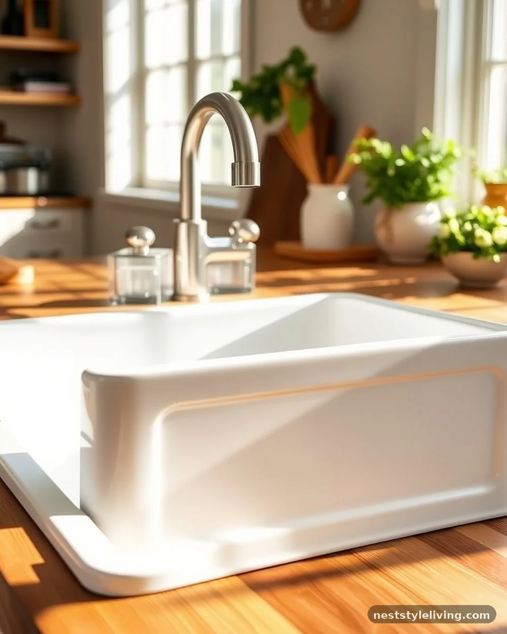 Apron-Front Farmhouse Sinks - 14 Cottage Kitchen Ideas for a Timeless Cozy Look