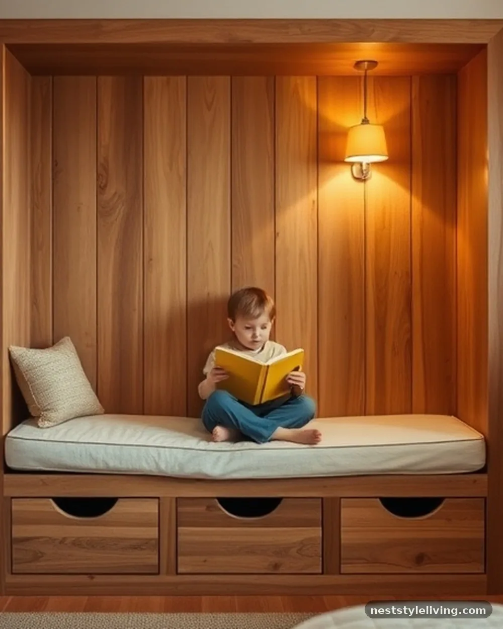 Built-in Reading Nook - 22 Cool Bedroom Ideas for Kids They'll Love