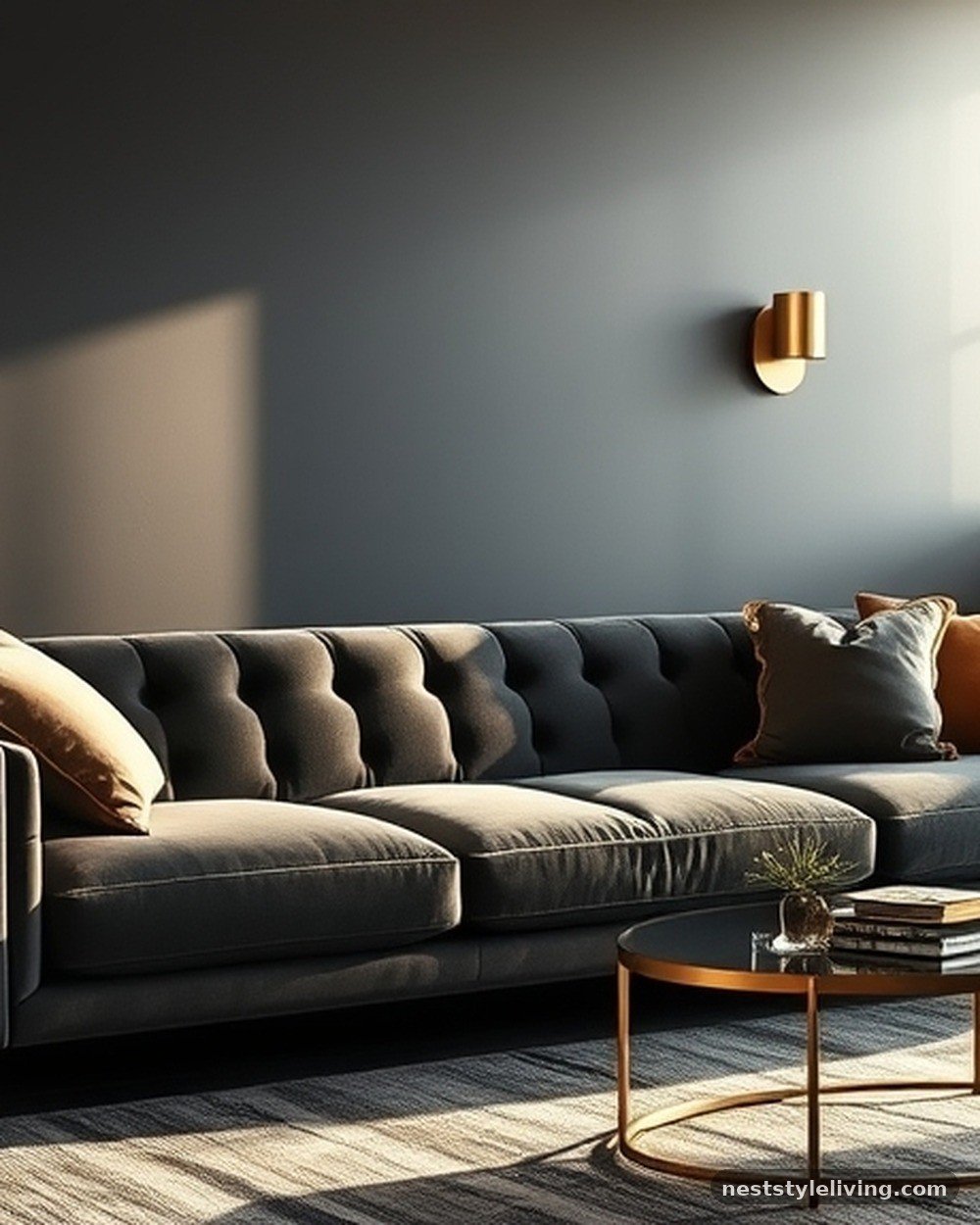 1. Charcoal and Burnished Gold