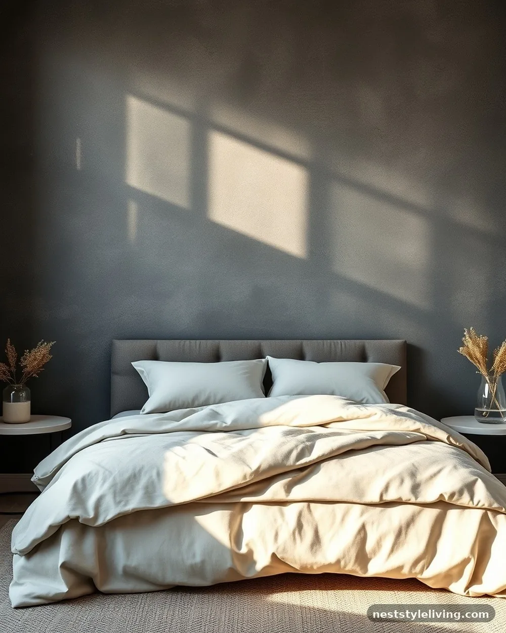Charcoal Limewash Walls - 15 Dark Boho Bedroom Ideas That Feel Moody and Magical