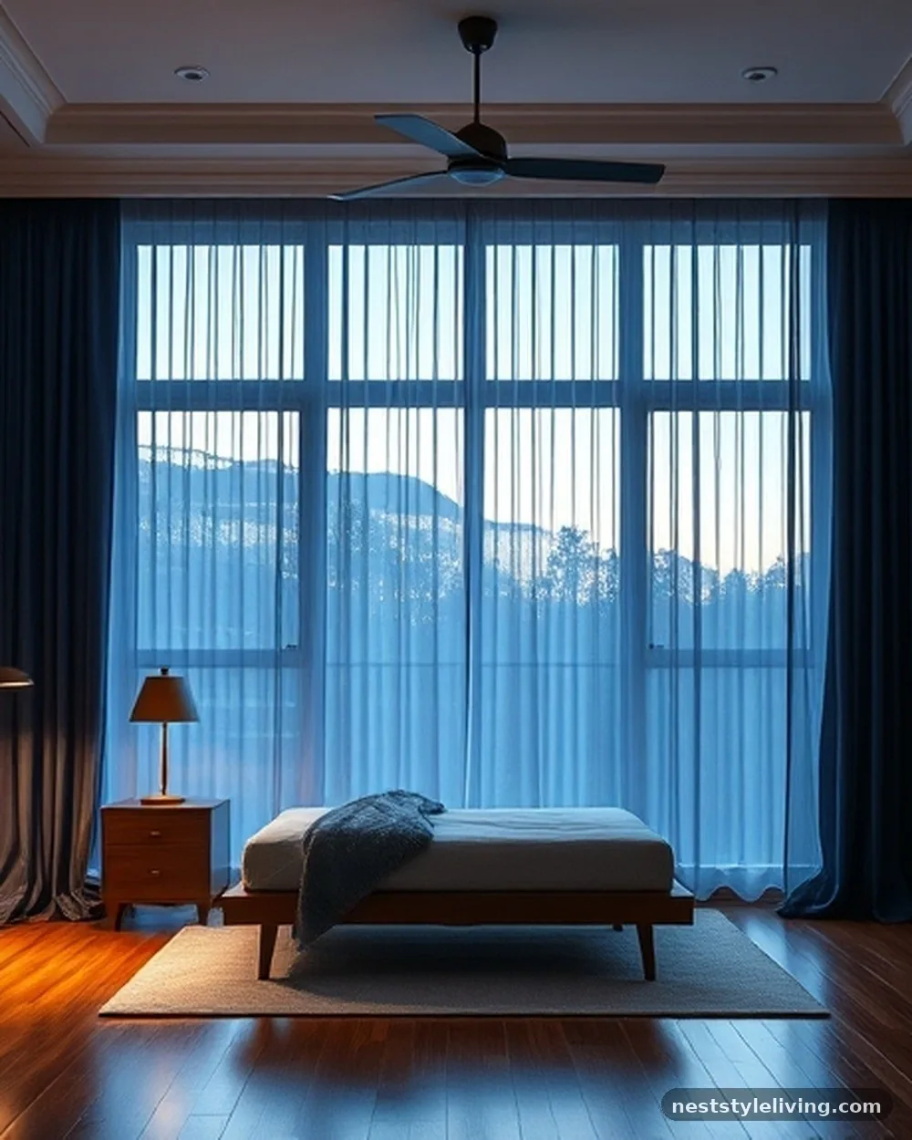 Floor-to-Ceiling Velvet Curtains - 21 Master Bedroom Ideas for a Stylish Cozy Retreat