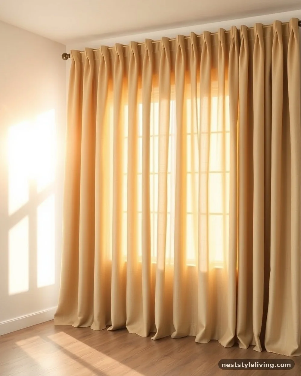 Raw Linen Window Treatments - 20 Earthy Cottage Decor Ideas for a Calm Cozy Home