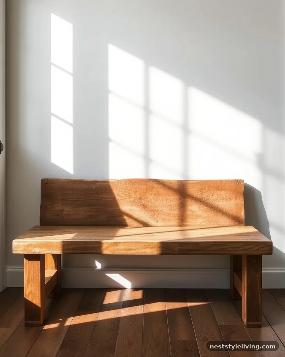 Reclaimed Wood Bench - 17 Farmhouse Entryway Ideas That Welcome Guests in Style
