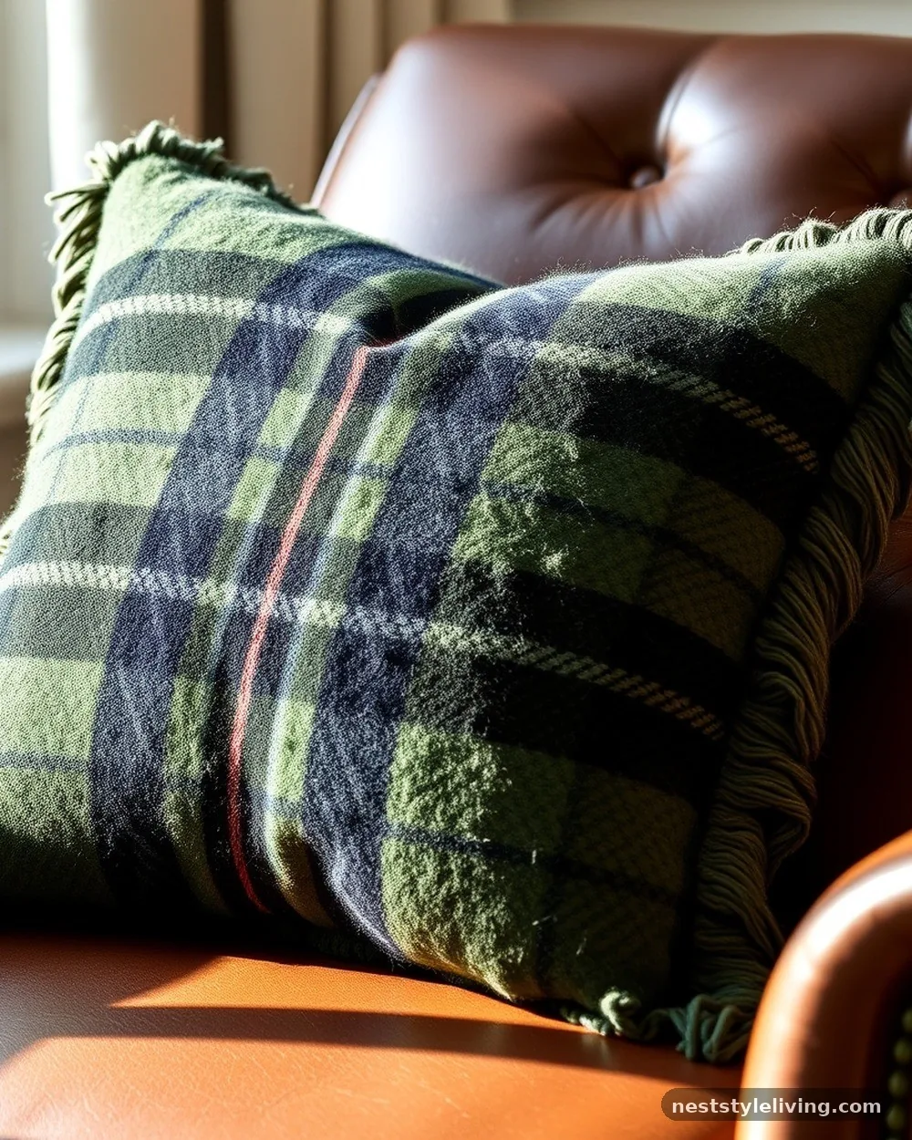 Tartan Wool Throw Pillows - 18 Ralph Lauren Inspired Christmas Ideas to Recreate