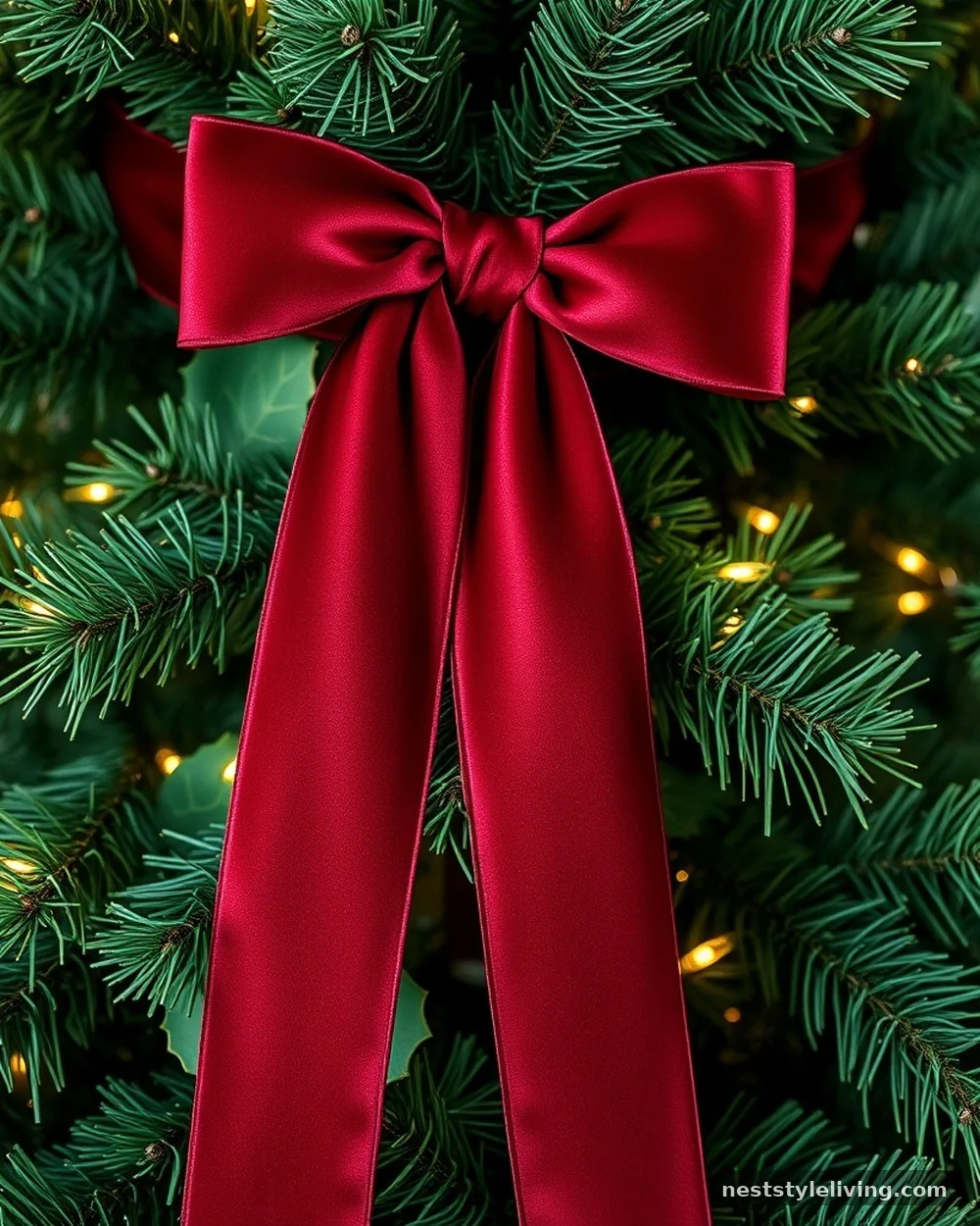 Velvet Ribbon Cascades - 19 Burgundy Christmas Decorations That Look Expensive