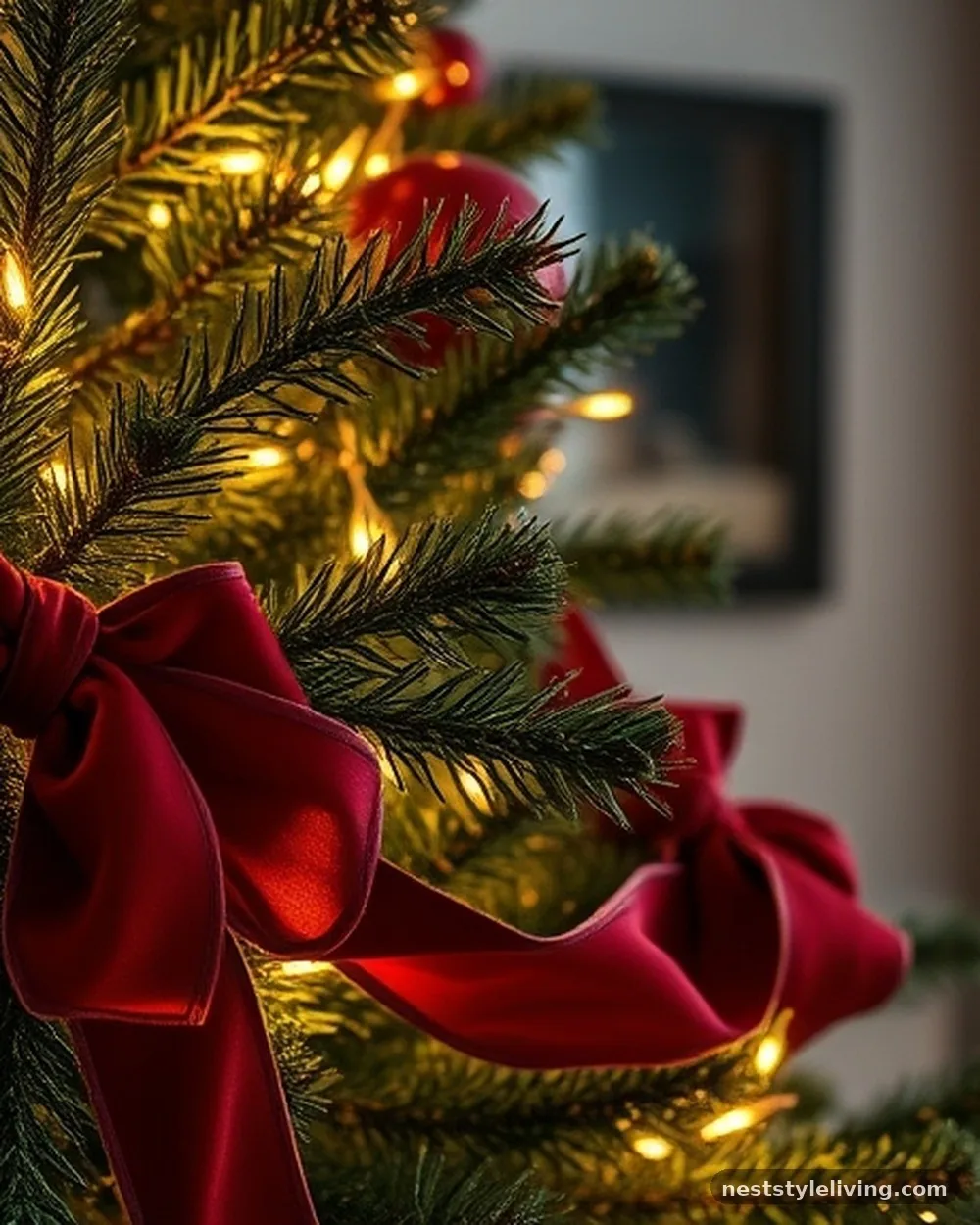 Velvet Ribbon Cascades - 15 Christmas Tree Decor Ideas for a Magical Holiday