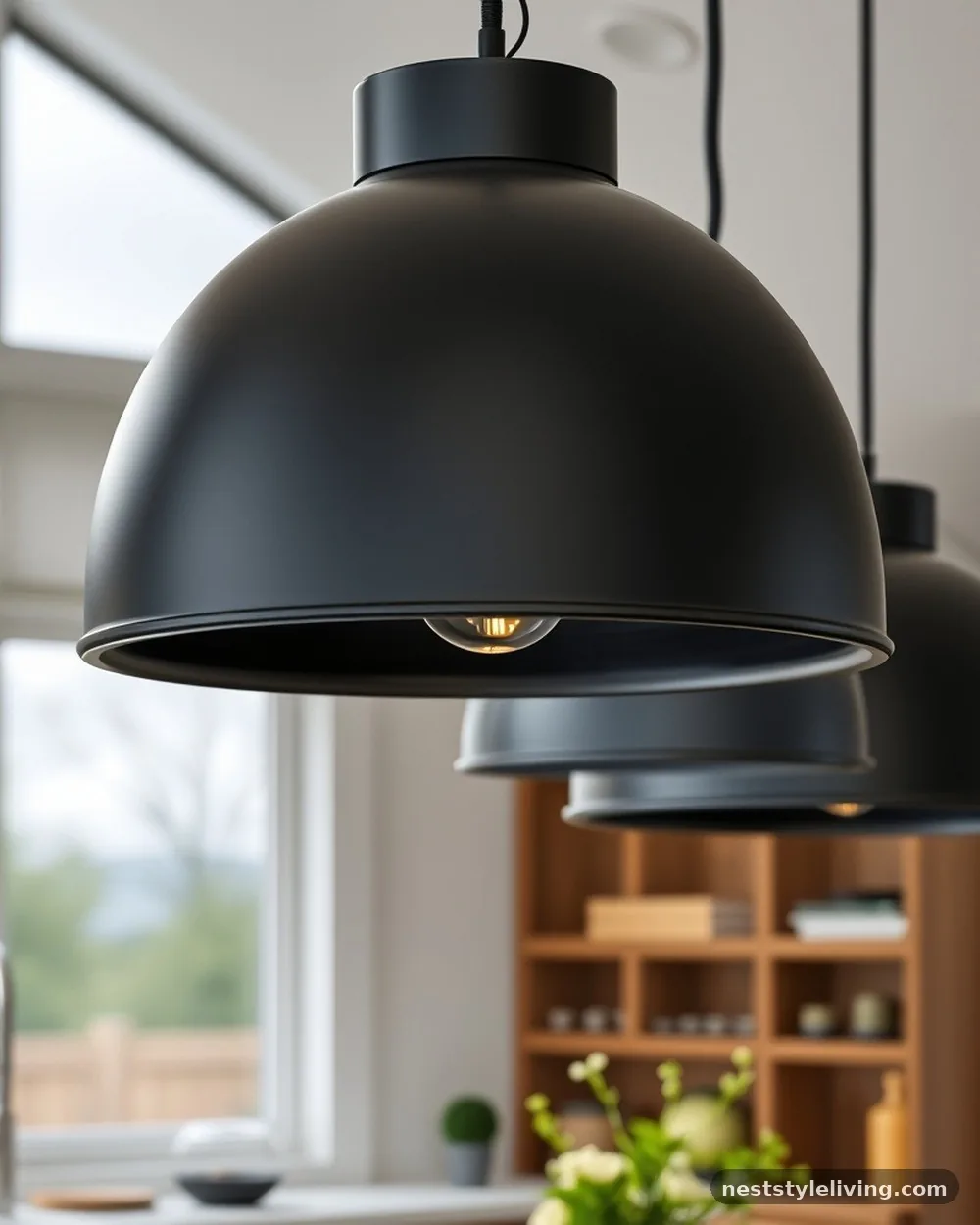 Farmhouse-Style Pendant Lighting - 23 Farmhouse Cottage Kitchen Ideas for Timeless Charm