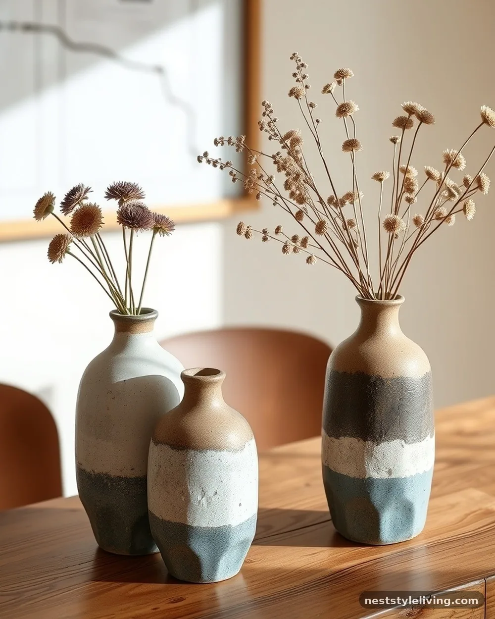 Hand-Thrown Ceramic Vases - 21 Boho Apartment Ideas for a Cozy Soulful Space