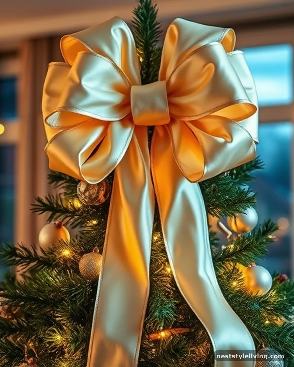 Oversized Bow Toppers - 15 Christmas Tree Decor Ideas for a Magical Holiday