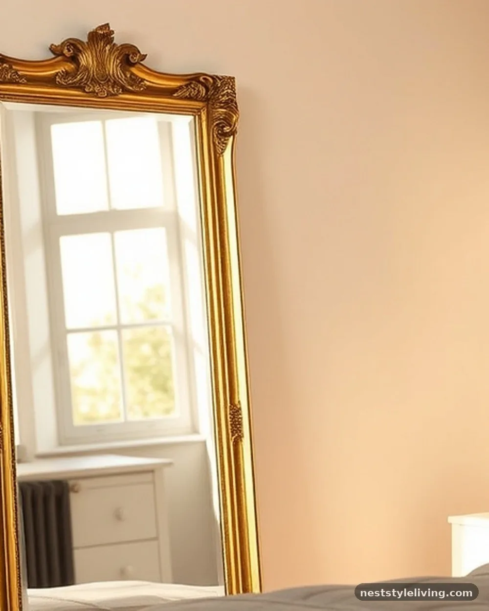 Oversized Floor Mirror - 21 Master Bedroom Ideas for a Stylish Cozy Retreat