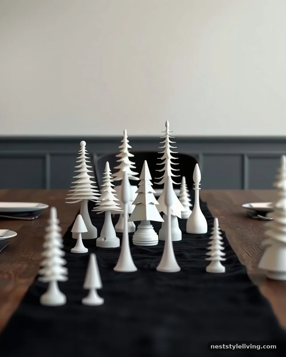 Sculptural White Ceramic Trees - 17 DIY Christmas Centerpieces for a Bougie Holiday