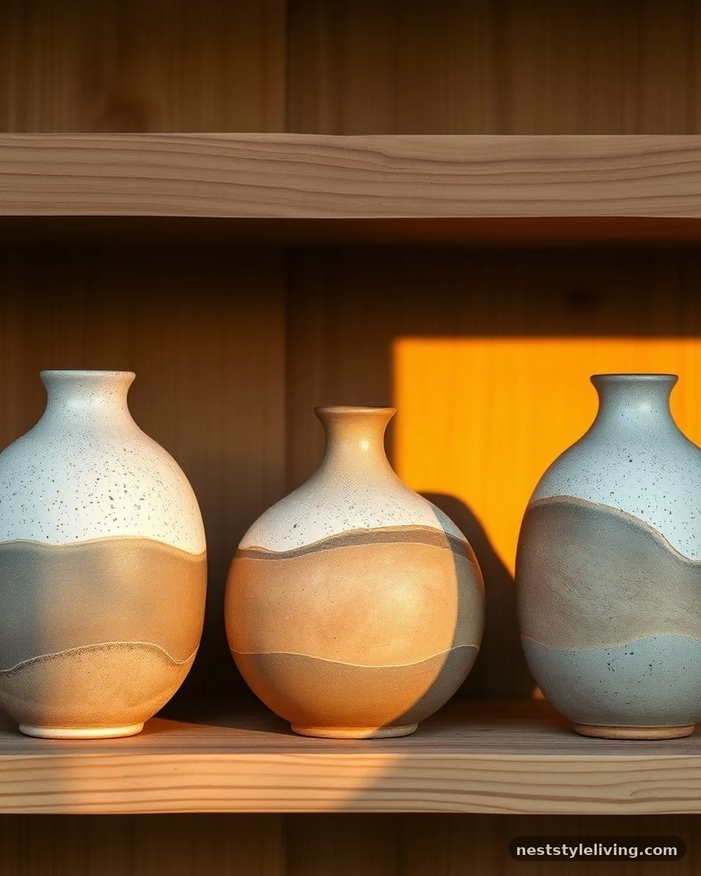 Abstract Ceramic Vases - 22 Boho Living Room Ideas That Look Designer Approved