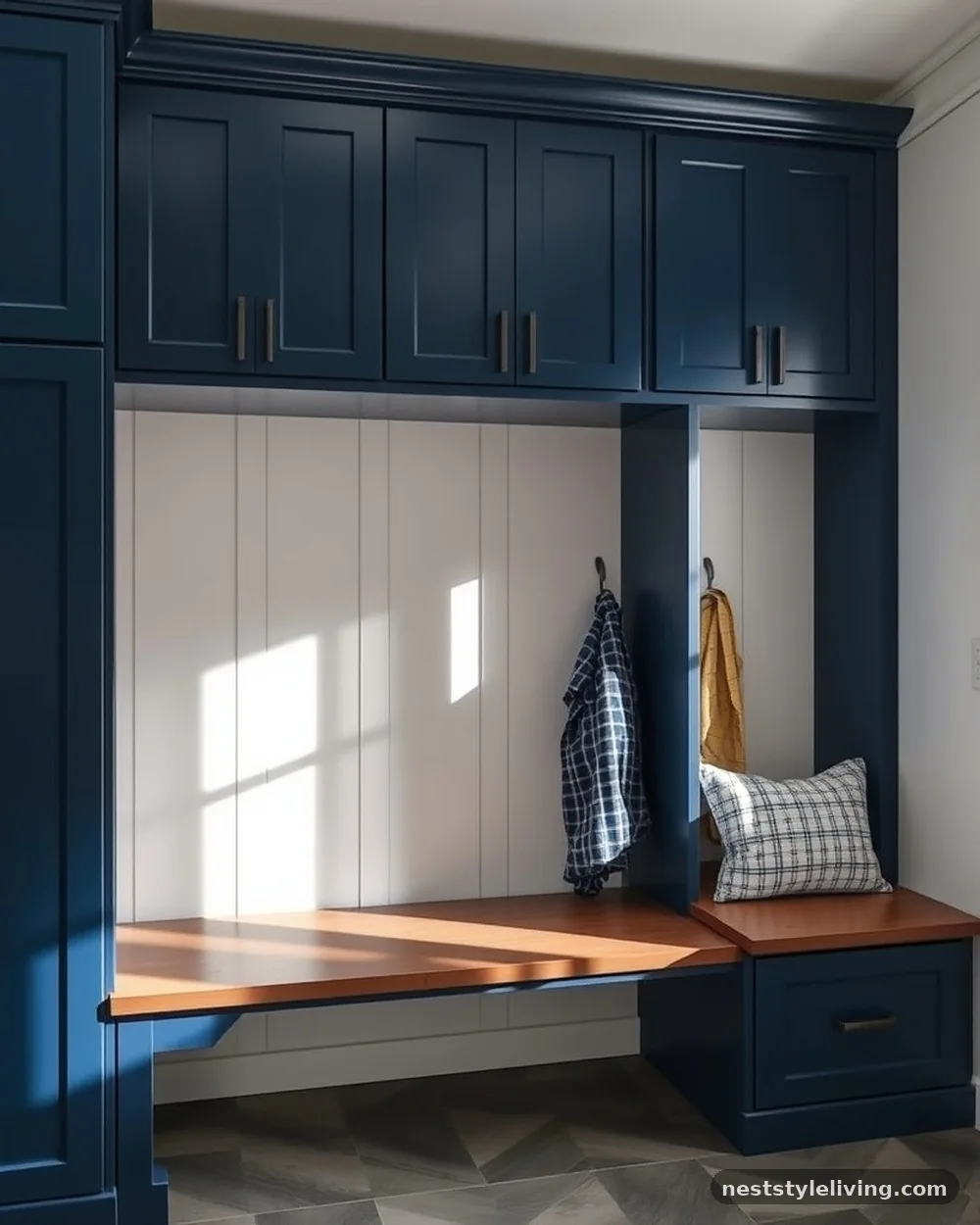 Built-in Mudroom Lockers - 17 Farmhouse Entryway Ideas That Welcome Guests in Style