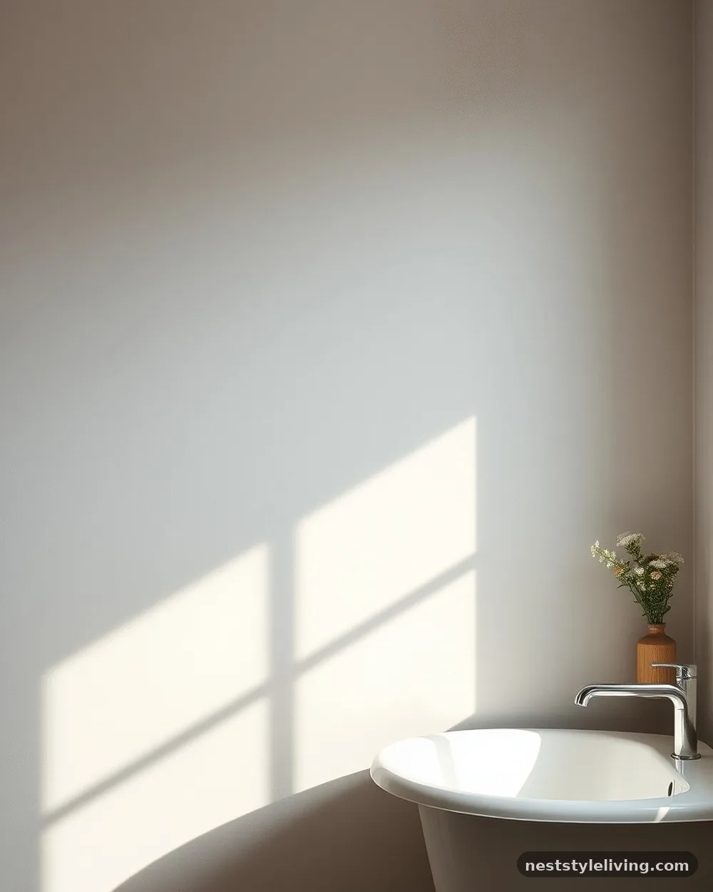 Limewash Wall Finish - 20 Boho Bathroom Ideas for a Soft Relaxed Retreat