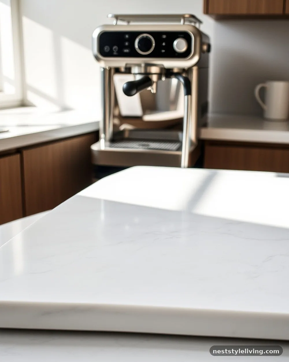 Marble Countertop Slab - 21 Coffee Bar at Home Ideas for a Stylish Cozy Space