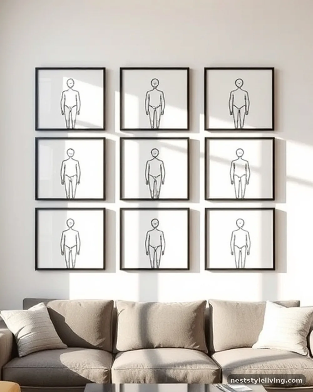 Minimalist Line Art Series - 15 Living Room Wall Art Ideas That Look Expensive