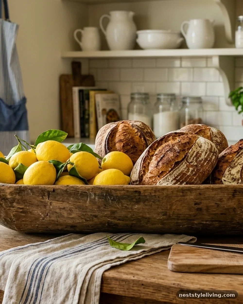 Oversized Wooden Dough Bowls - 16 Boho Kitchen Ideas That Feel Collected and Beautiful