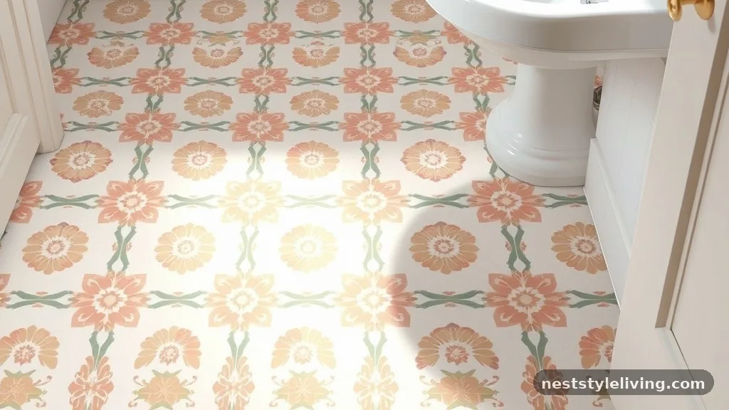 Pink and White Encaustic Tiles - 15 Pink Bathroom Designs That Make Every Space Pop