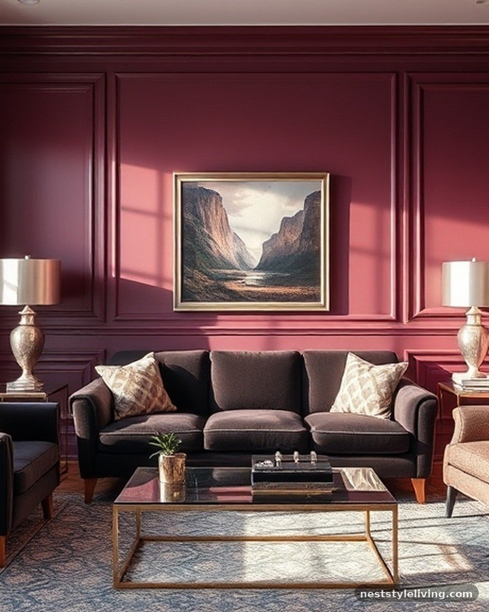 11. Plum and Metallic Silver