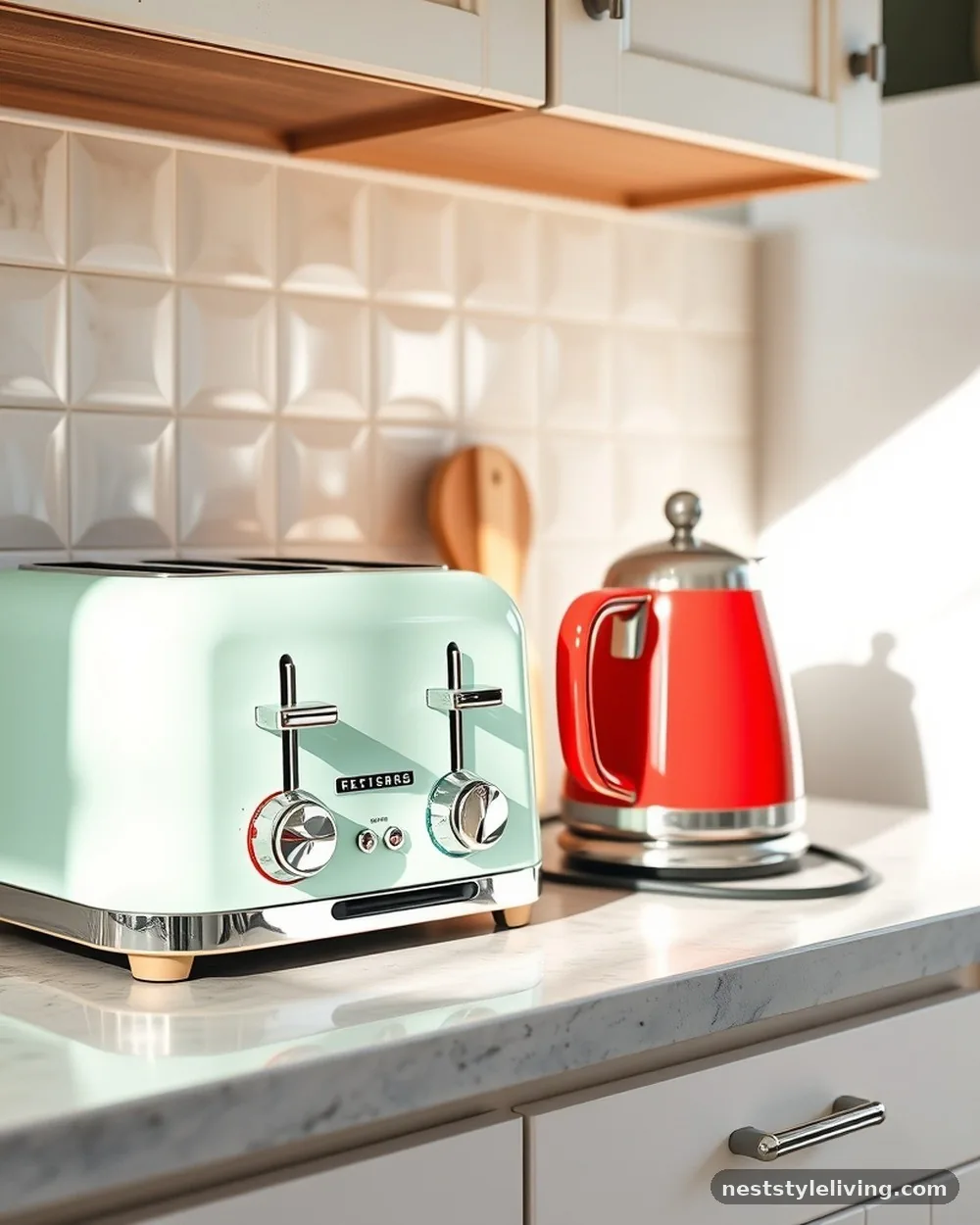 Retro-Inspired Kitchen Appliances - 16 Colorful Apartment Decor Ideas That Feel Fun