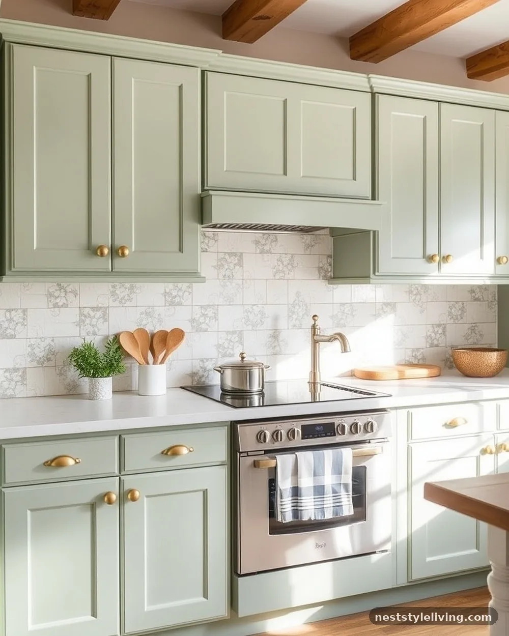Soft Pastel Cabinet Colors - 23 Farmhouse Cottage Kitchen Ideas for Timeless Charm