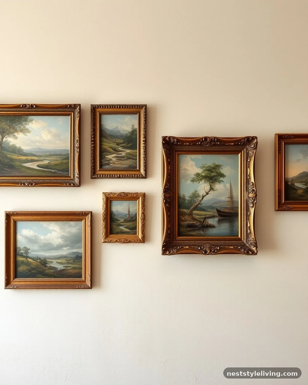 Antique Oil Paintings - 20 Earthy Cottage Decor Ideas for a Calm Cozy Home