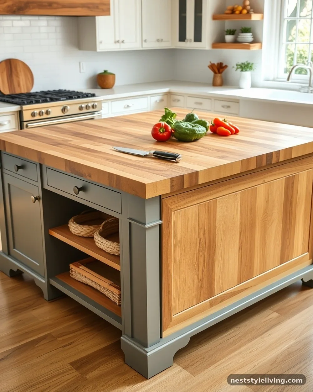 Butcher Block Prep Station - 15 Warm Neutral Kitchen Ideas for a Cozy Stylish Look