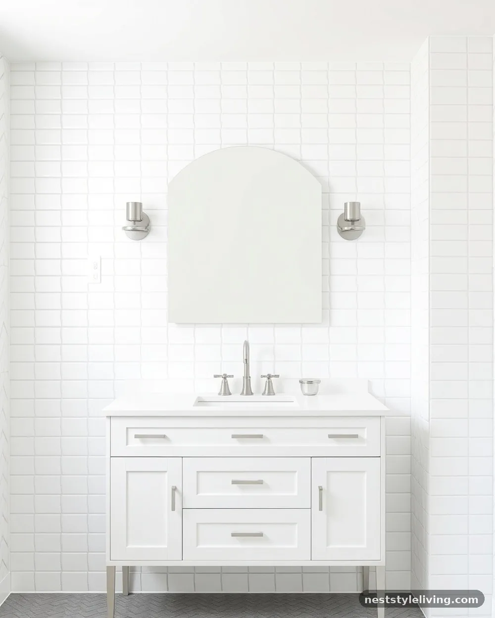 Ceiling-Height Tiling - 23 Half Bathroom Design Ideas That Make a Big Impact
