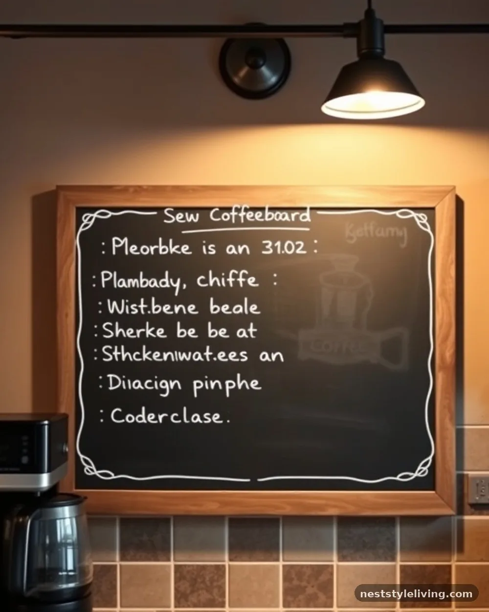 Chalkboard Menu Board - 21 Coffee Bar at Home Ideas for a Stylish Cozy Space