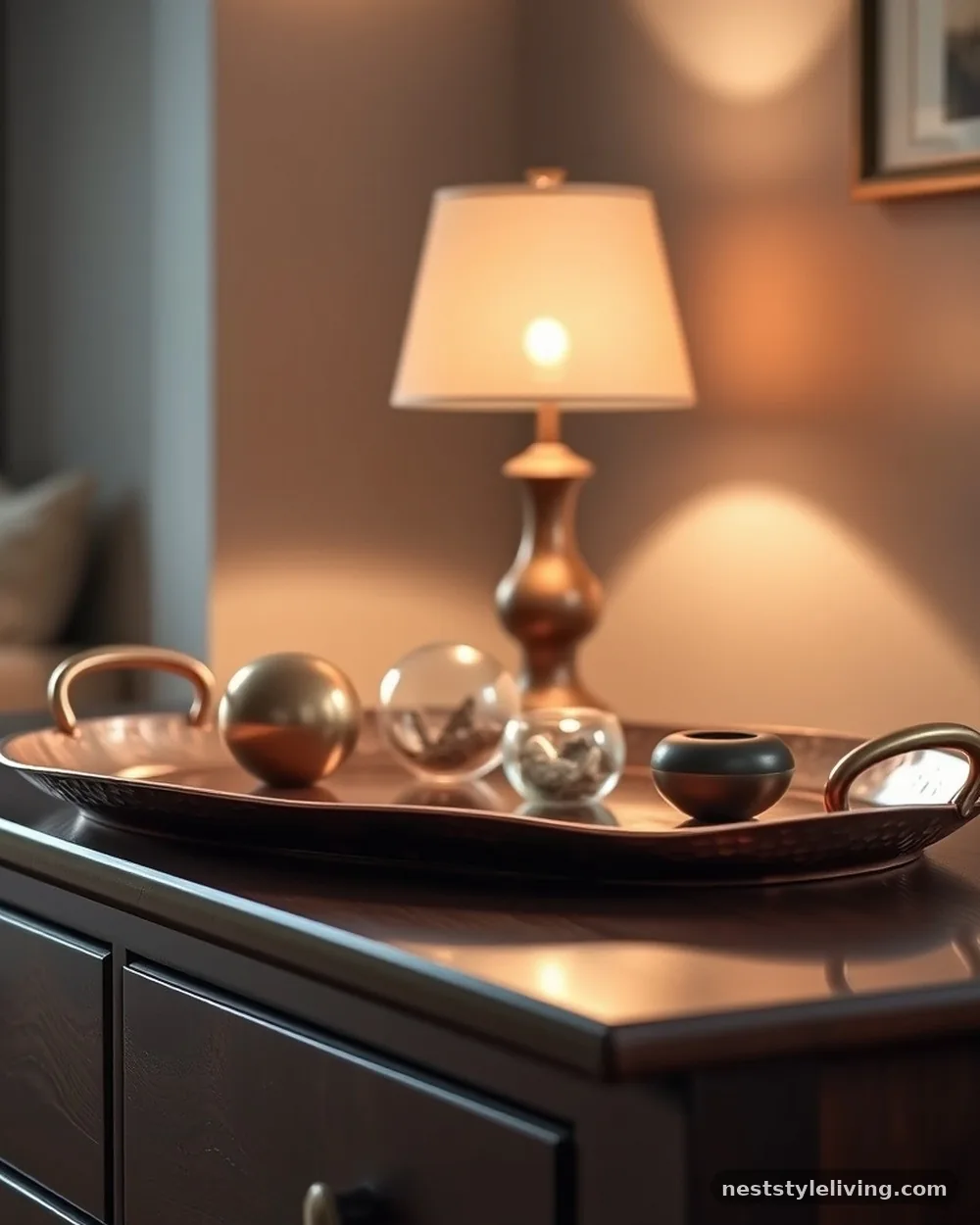 Copper or Gold Accent Trays - 15 Dark Boho Bedroom Ideas That Feel Moody and Magical