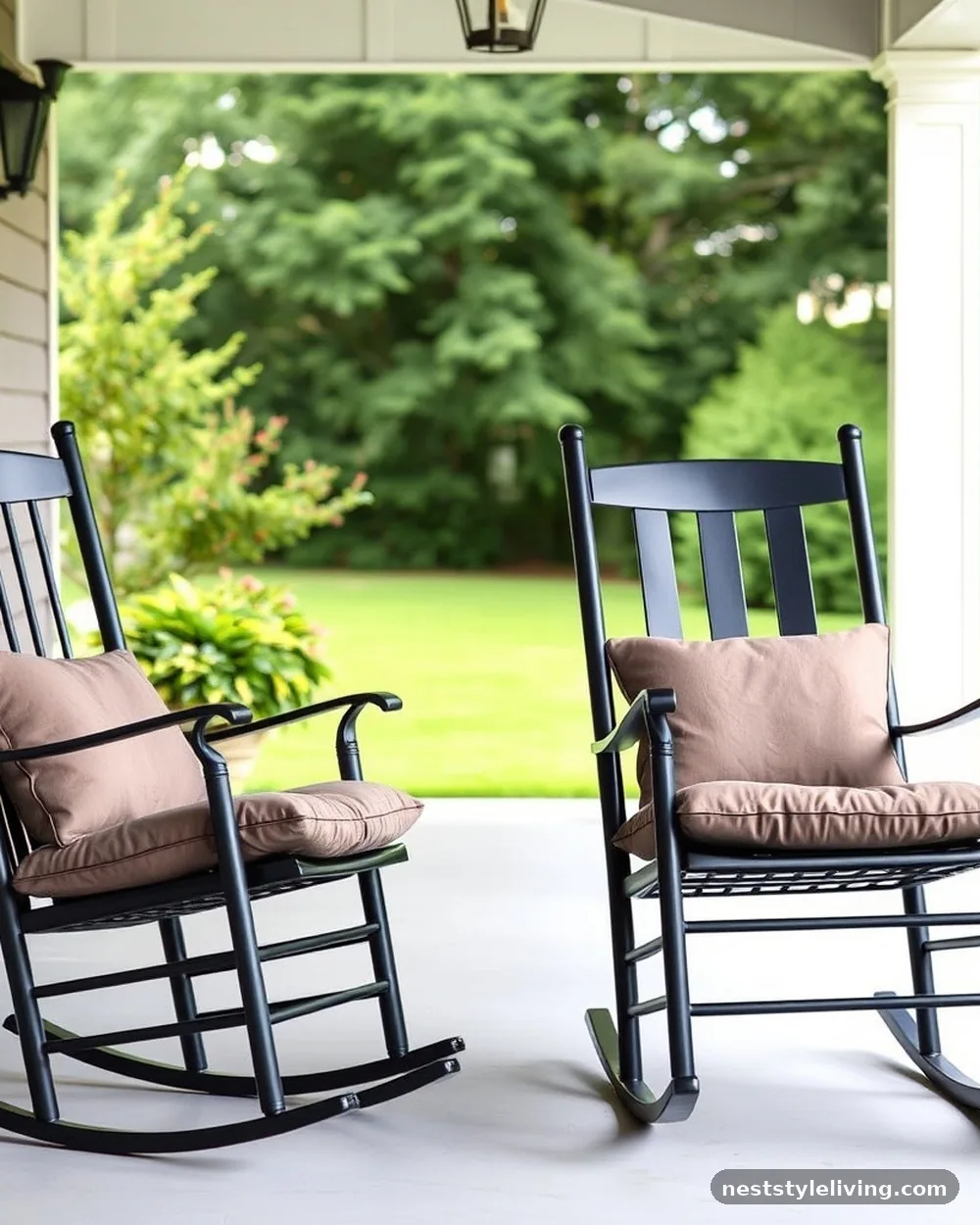 Metal Rocking Chairs - 17 Winter Porch Ideas for a Cozy Seasonal Welcome