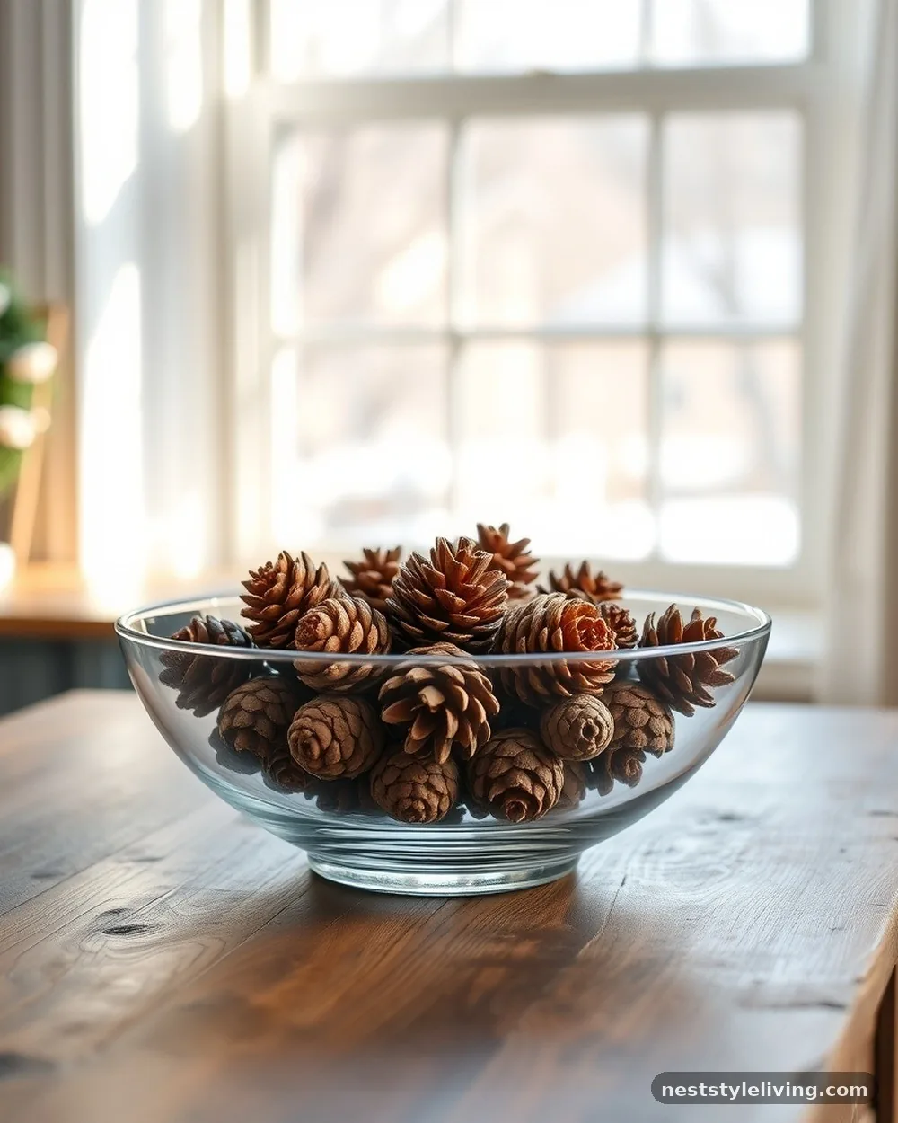 Pinecone Accents - 20 Timeless Christmas Home Ideas for Cozy Holidays