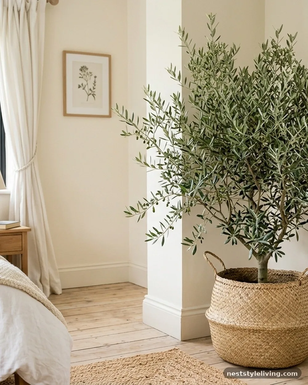 Potted Olive or Fig Trees - 18 Earthy Boho Bedroom Ideas for a Calm Cozy Retreat