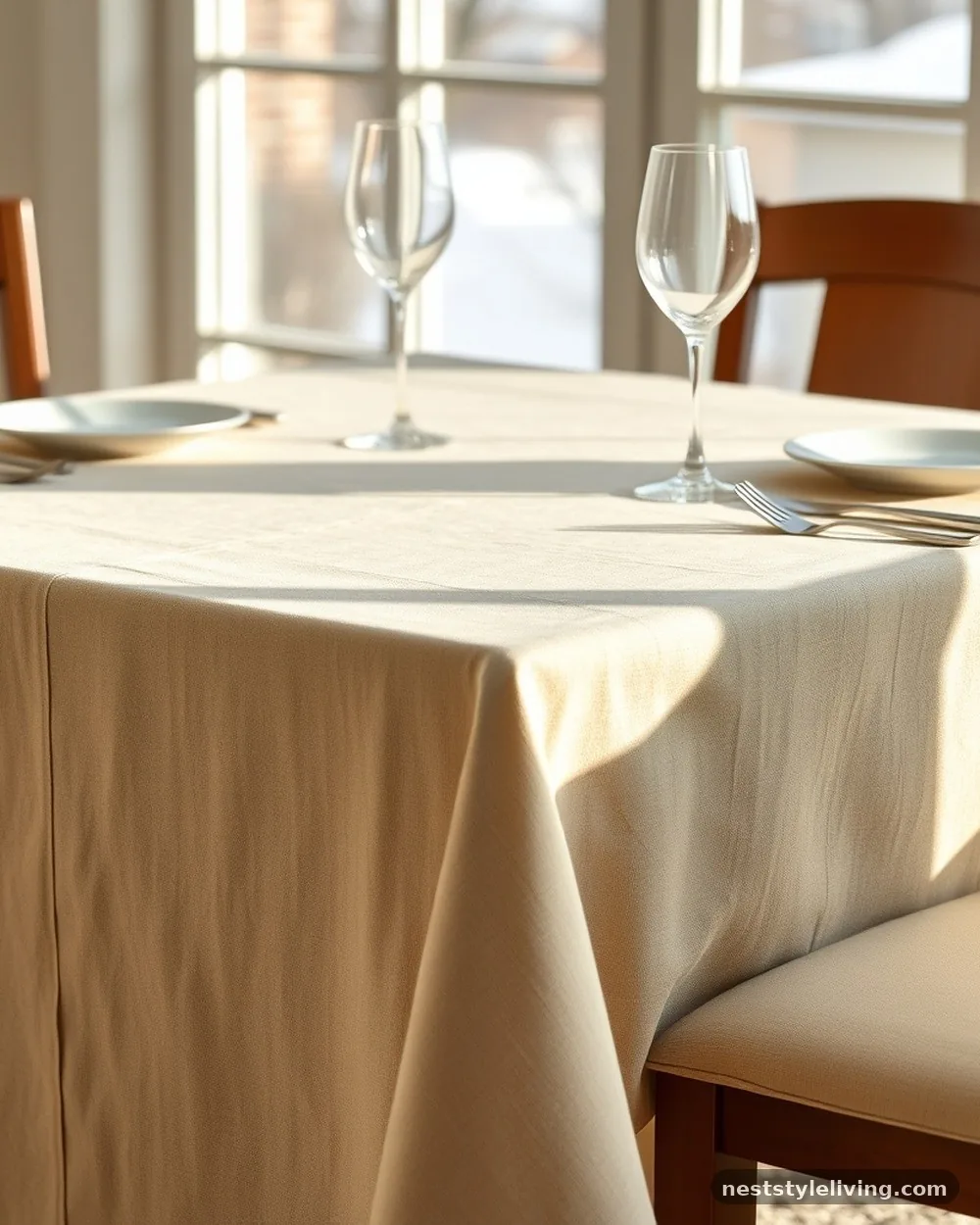 Weighted Linen Tablecloths - 18 Ralph Lauren Inspired Christmas Ideas to Recreate