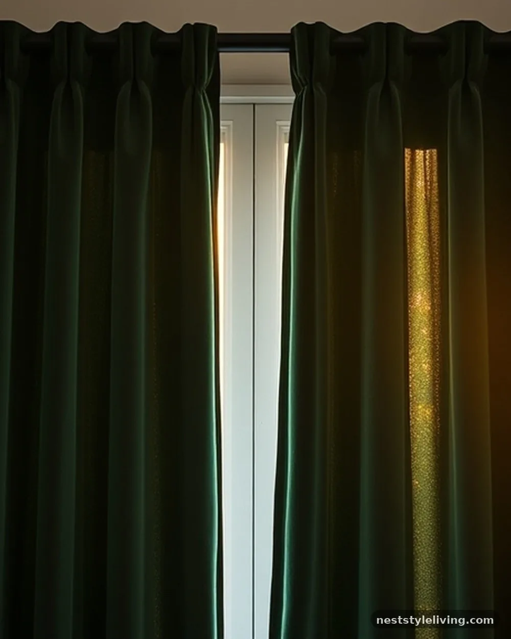 Weighted Velvet Curtains - 20 Christmas Living Room Ideas for a Cozy Home