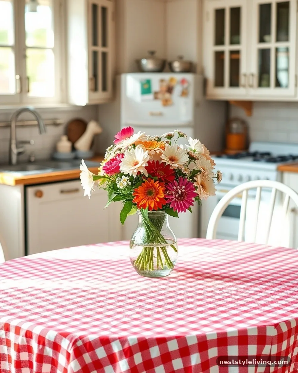 Checkerboard Tablecloths - 21 Retro Kitchen Ideas for a Stylish Vintage Look