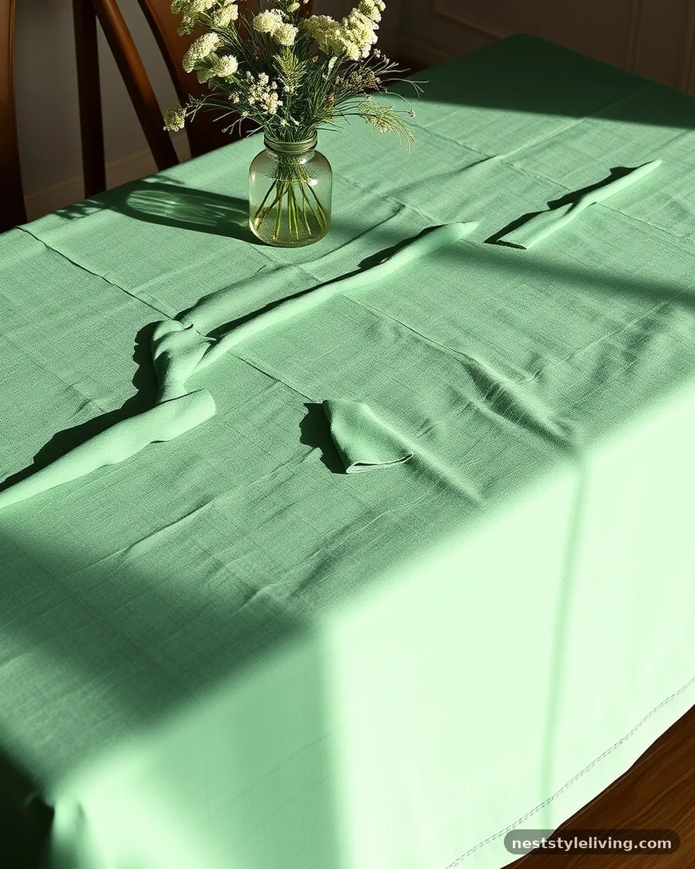 Linen Tablecloths in Botanical Hues - 16 Nature Inspired Table Ideas to Bring the Outdoors In