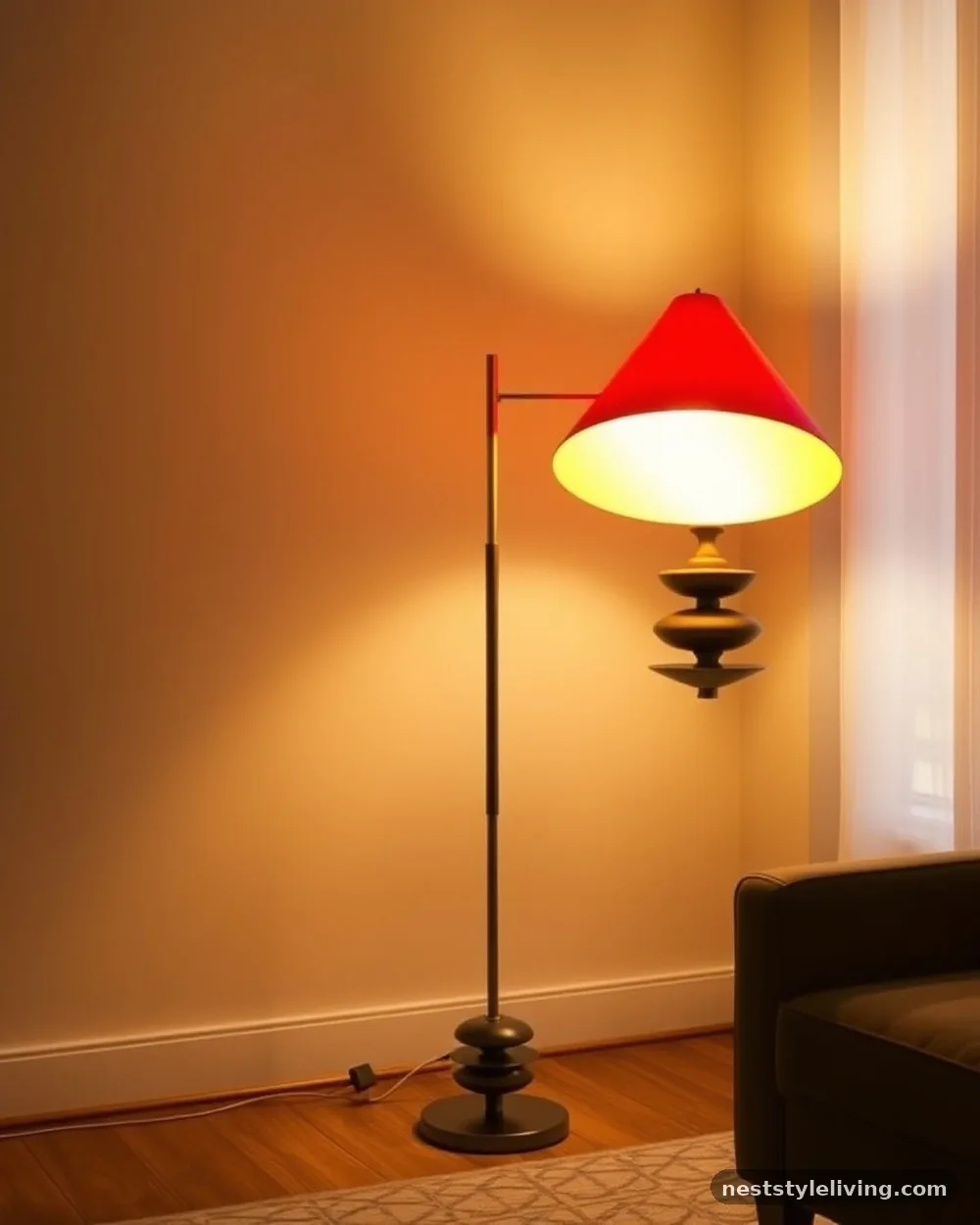 Mod-Style Floor Lamps - 16 Colorful Apartment Decor Ideas That Feel Fun
