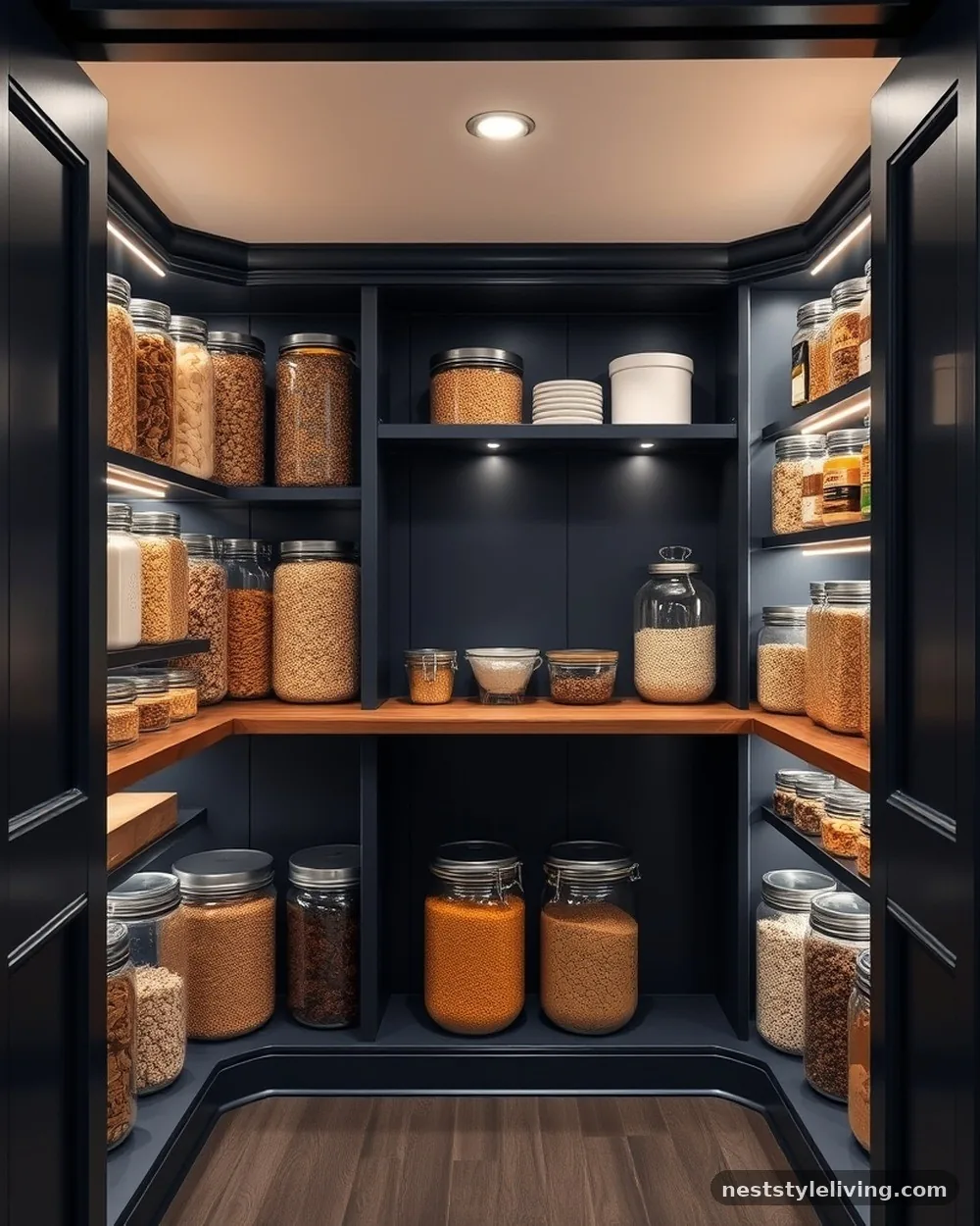 Open Pantry with Color-Coordinated Storage - 15 Colorful Kitchen Ideas That Make Your Space Pop