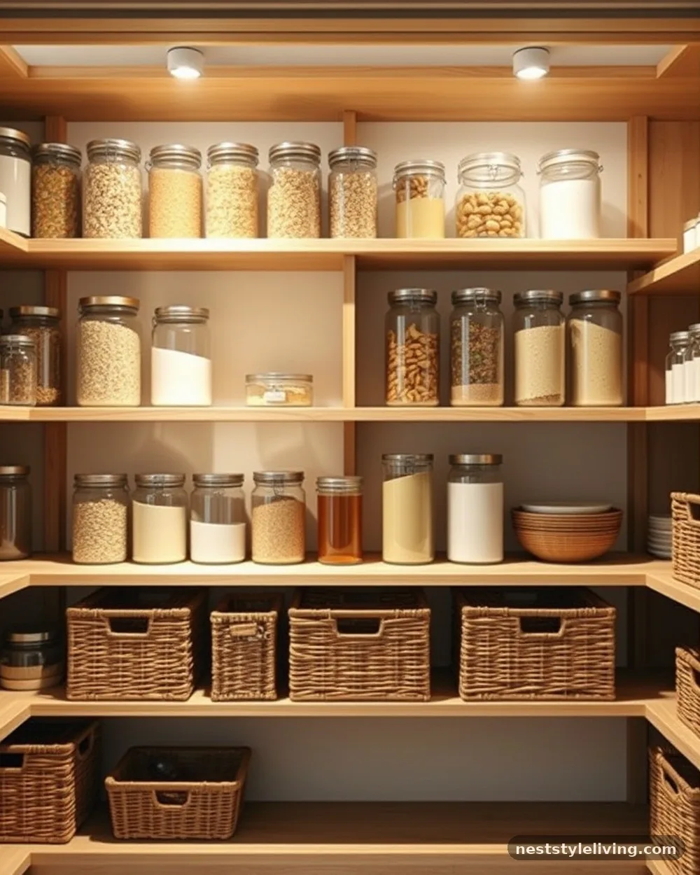 Open-Shelf Pantries - 14 Cottage Kitchen Ideas for a Timeless Cozy Look