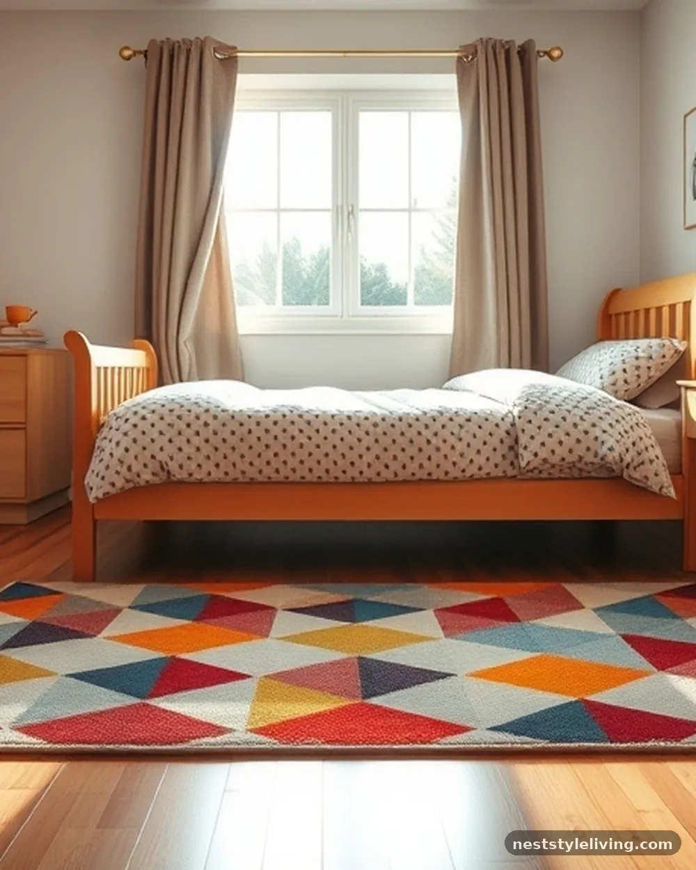 Patterned Area Rug - 22 Cool Bedroom Ideas for Kids They'll Love