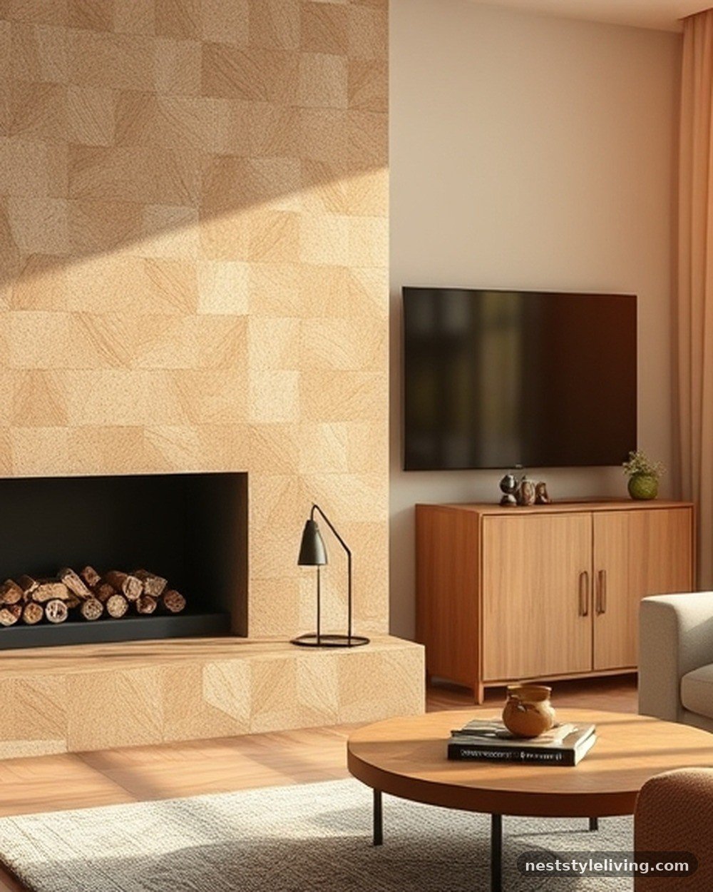 13. Patterned Cement Tile Surround