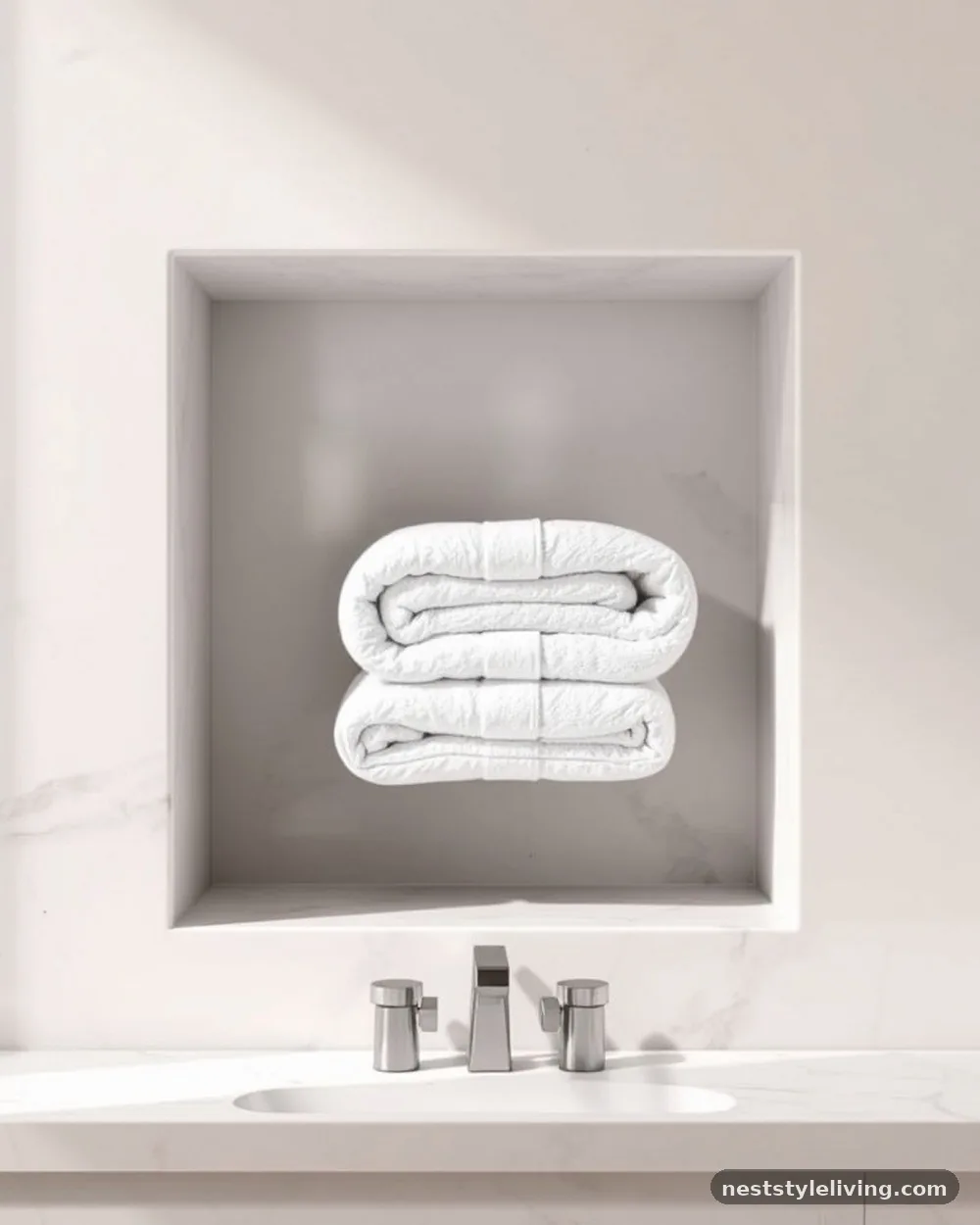 Recessed Wall Niche - 23 Half Bathroom Design Ideas That Make a Big Impact