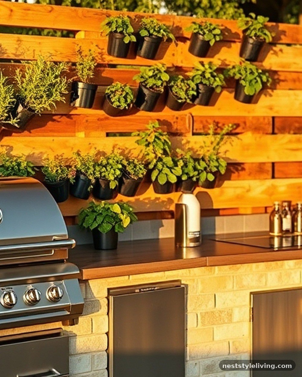 13. Vertical Storage and Herb Garden