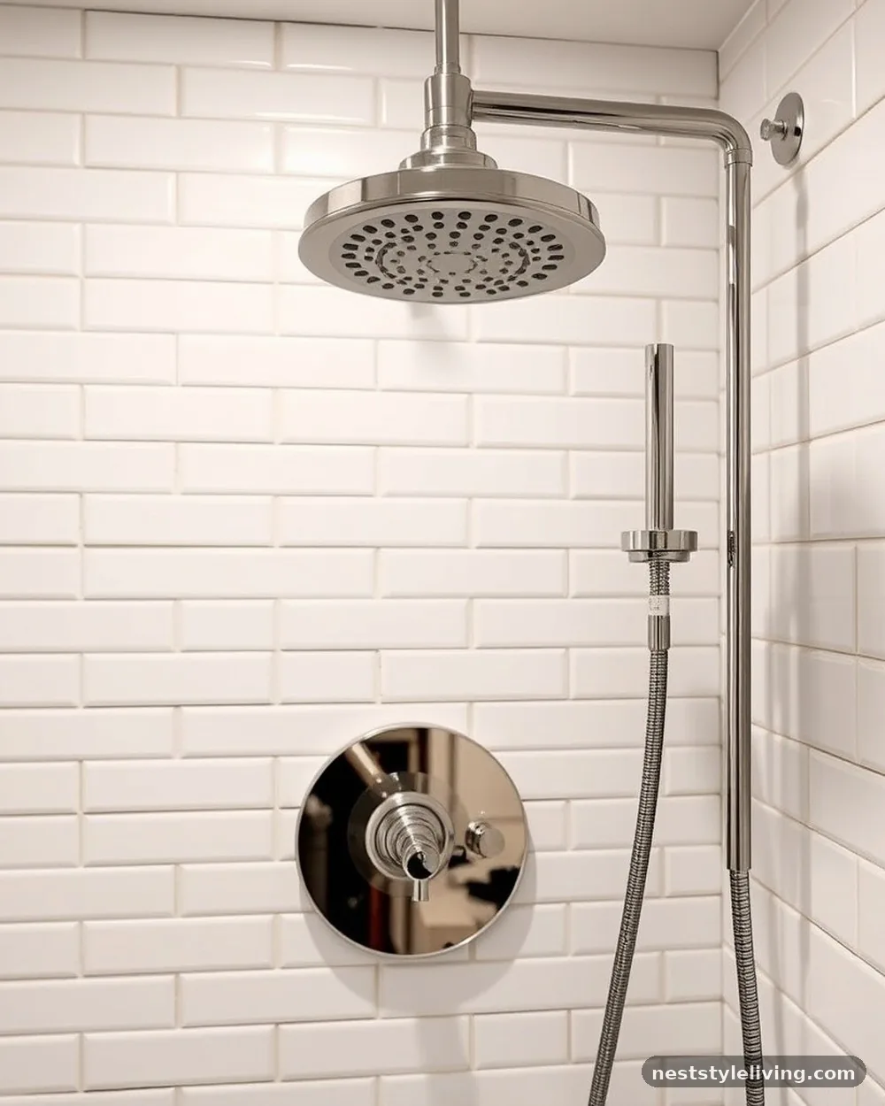 Exposed Shower Plumbing - 20 Modern Farmhouse Bathroom Ideas to Copy Now