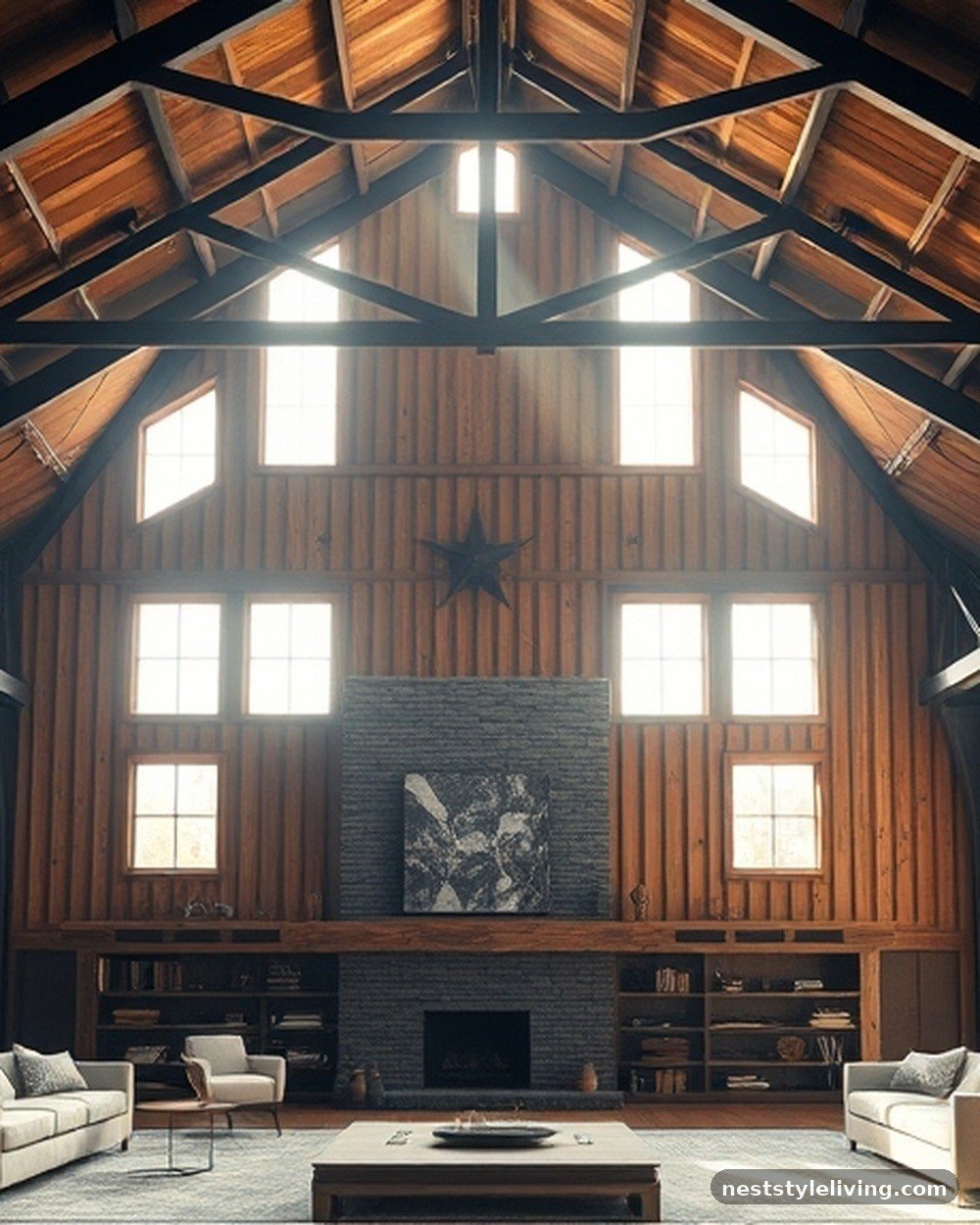 14. Exposed Structural Steel Trusses