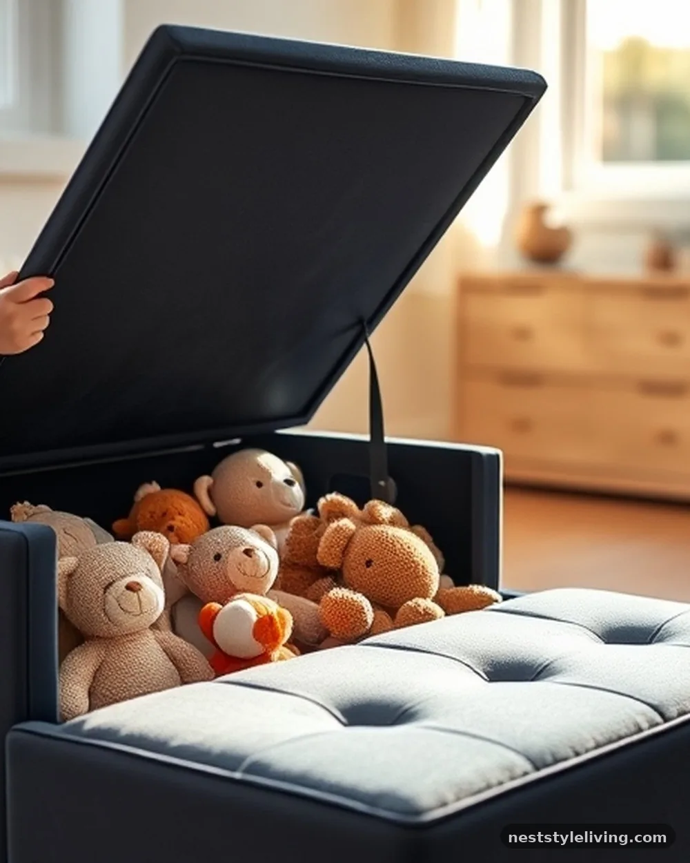 Hidden Storage Ottomans - 22 Cool Bedroom Ideas for Kids They'll Love