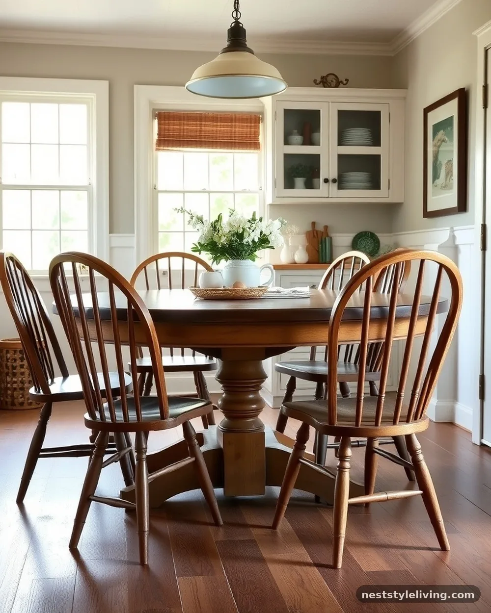 Mismatched Vintage Seating - 14 Cottage Kitchen Ideas for a Timeless Cozy Look