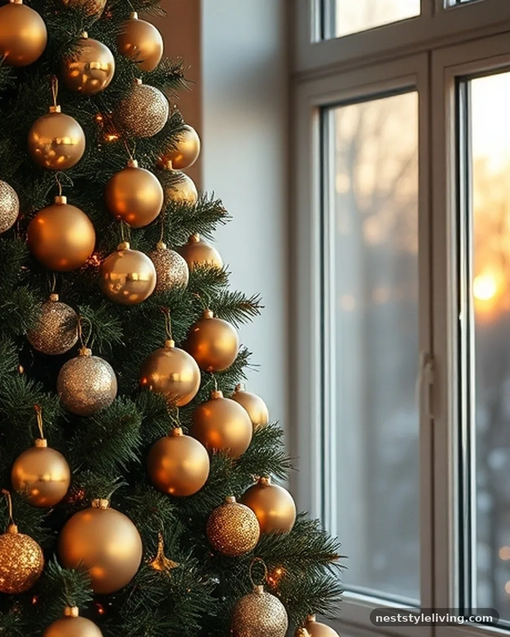 Monochromatic Color Blocking - 15 Christmas Tree Decor Ideas for a Magical Holiday